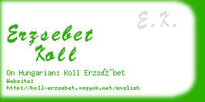 erzsebet koll business card